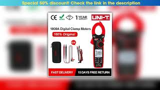 Best UNI-T 1000A True RMS Digital Clamp Meter 1000V AC DC Voltmeter Pliers Ammeter UT206B UT207B UT