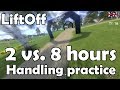 FPV simulator practice 2 hours vs. 8 hours (LiftOff)