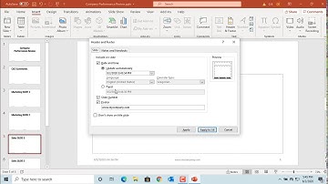 How to Add Footer to Slides in Power Point - Office 365