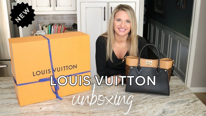 Louis Vuitton on My Side Size mm Greige M55802 Monogram Mahina Calf Leather