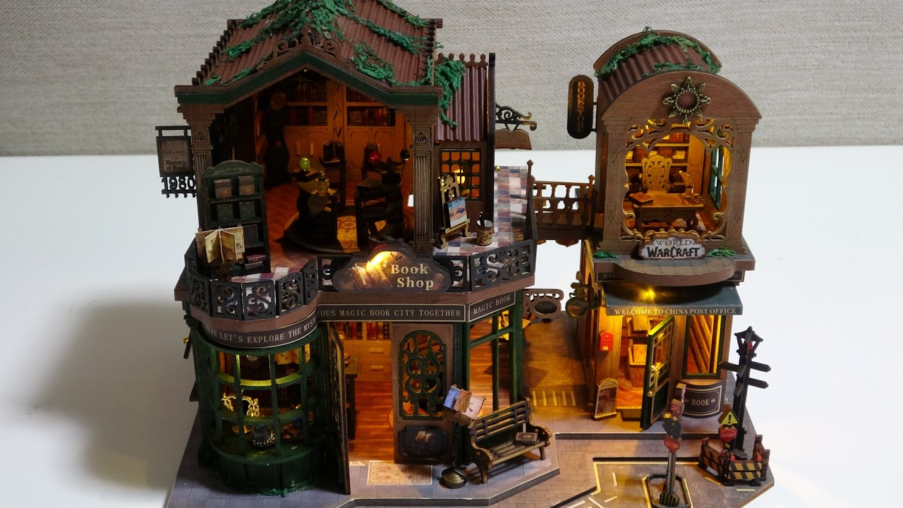 ミニチュア　ドールハウス　twinkle book mall DIY Miniature Dollhouse kit「Twilight book mall」ドールハウス