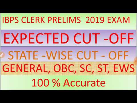 IBPS clerk prelims expected cut off | IBPS clerk cut off state Wise