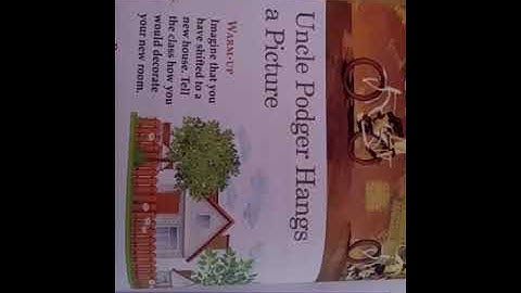 class 5th subject English Reader lesson first uncle podger hangs a picture page number 16 17 read