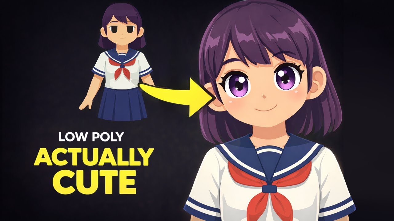 Creating Your First Cute Low-Poly Anime Character in Blender