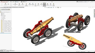 How to make a Toy Canon in SolidWorks! Tutorial 2020, learn from homee ! :DD
