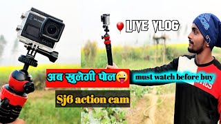 Sj6 action legend camera unboxing review and live vlog ।। vlog with sj6 camera। ।