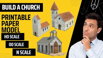 Build A Church  Printable Paper Model Buildings HO Scale, OO Scale, N Scale💥