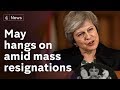 Mass cabinet resignations over May’s Brexit deal