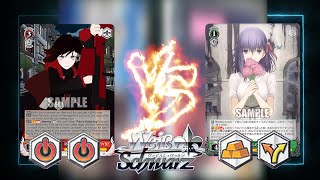 【WS】Weiss Schwarz online battle - RWBY (8 standby) vs FS (4 Treasure + 4 Choice) WS對戰