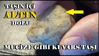 Altınlı Kuvars Taşı Bulduk Derede Altın Nasıl Bulunur Doğal Taşlar