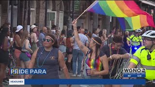 Flags and fans are out at the NOLA Pride parade
