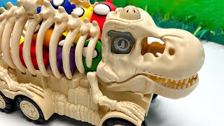 Dinosaur Bone Truck | Dinos Skeleton Transformer Real Dinos  쥬라기월드 공룡 트럭