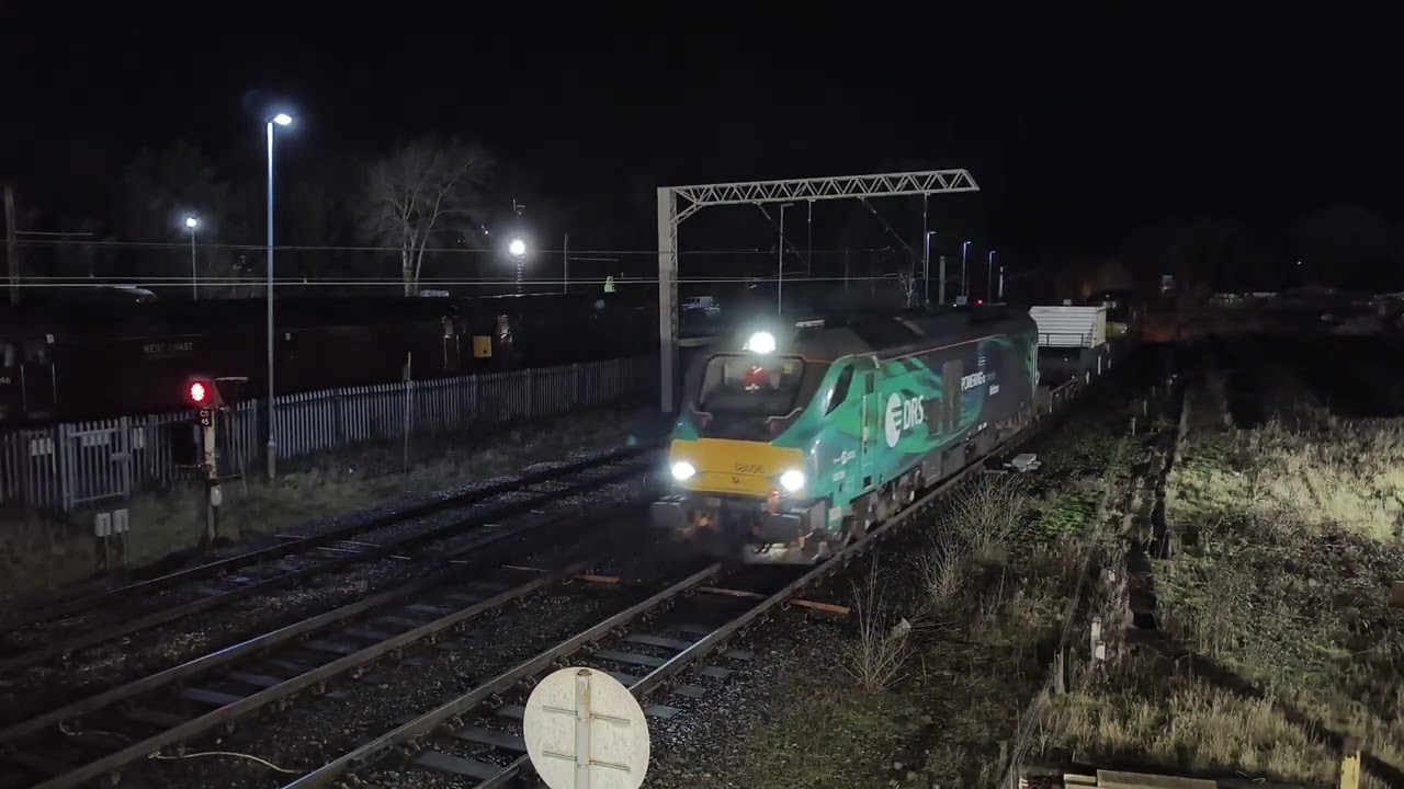 Direct Rail Services Freight Move 68006 tnt 68005 6C46 Carnforth 08/12/2025