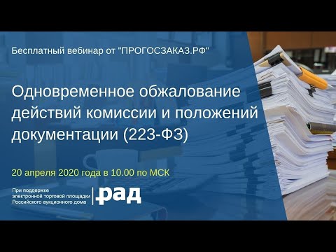 Одновременное обжалование действий комиссии и документации (223-ФЗ).