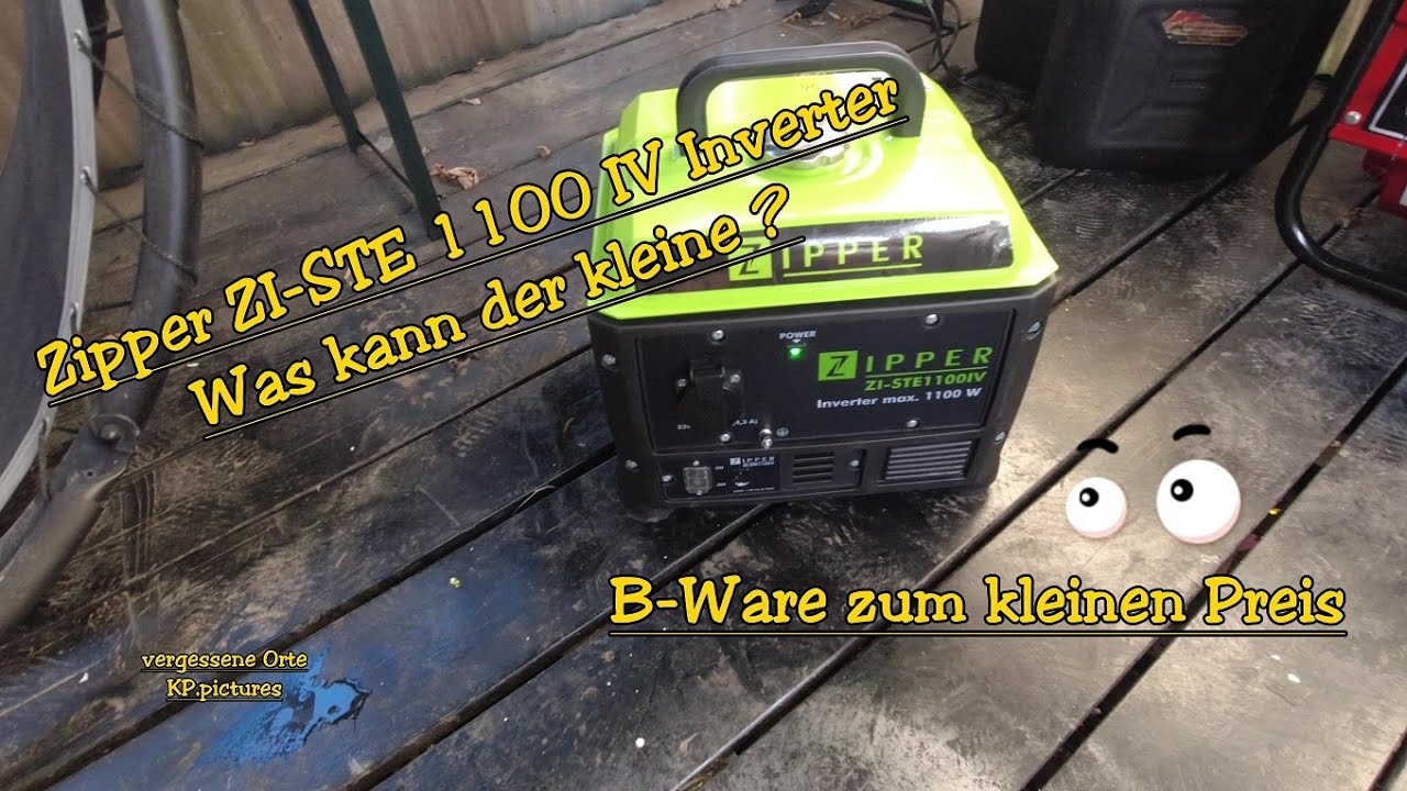 Zipper ZI-STE1000INV | Kleiner Generator für unterwegs und den Notfall