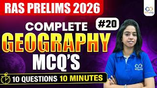 RAS Prelims 2026 ✅ Complete Geography Most Important MCQ Practice 😱 Session - 20