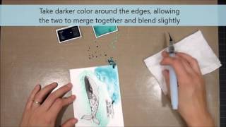 Unity Stamp Co Quick Tip    Underwater Ocean Watercolor