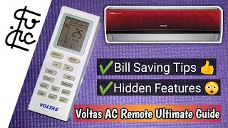 [Hindi] Ultimate Guide to Voltas AC Remote! All Features & Hidden Functions explained, Power Saving