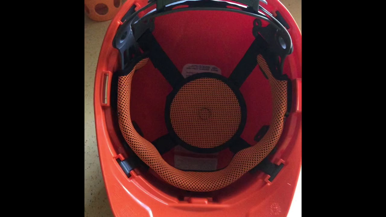 Klein Hard Hat Nonvented Orange Cap Style with Headlamp YouTube