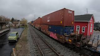CSX Engine 3206 & CSX 3379 Heading West out of Plymouth, Michigan Plant