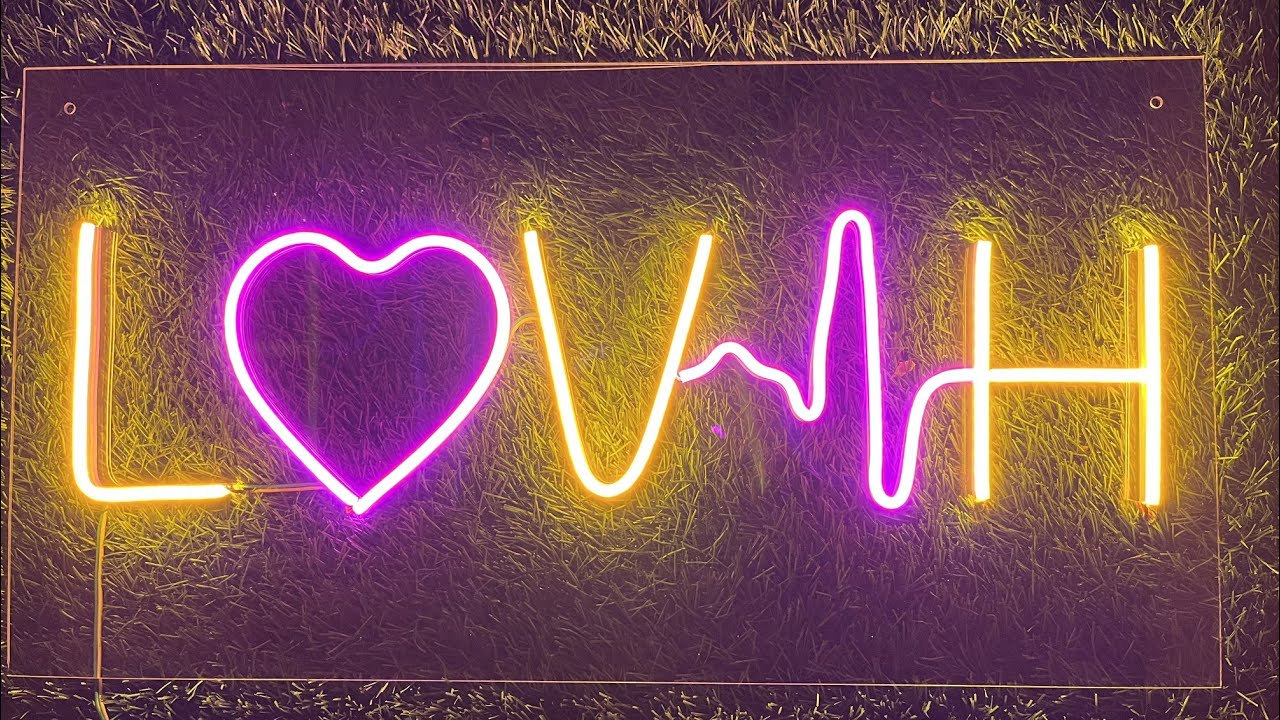 Custom neon light sign board Black pulse How to make neon sign