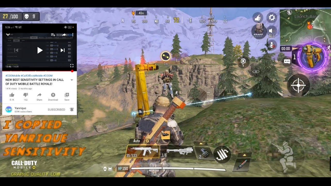 I COPIED YANRIQUE SENSITIVITY IN CALL OF DUTY MOBILE | SOLO VS SQUAD