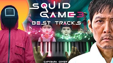 Squid Game 3 Best Tracks on Piano + Bonus English Jump Rope Song
