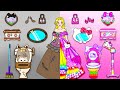 How To Decorate Poor Become Rich Hello Kitty Room? - DIY House Paper Crafts - Barbie Story &amp; Crafts