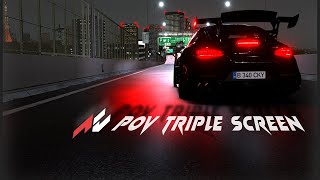 Conquering Shutokos Traffic: Mercedes AMG GT Black Series POV Triple Screen Adventure