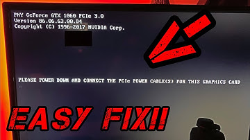 HOW to Fix- PLEASE POWER DOWN AND CONNECT THE PCIe POWER CABLE FOR THIS GRAPHICS CARD [2020]
