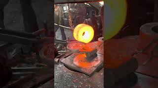 Inside the forging factory Red Hot Steel Gets Destroyed By power air Hammer #forging #blacksmith