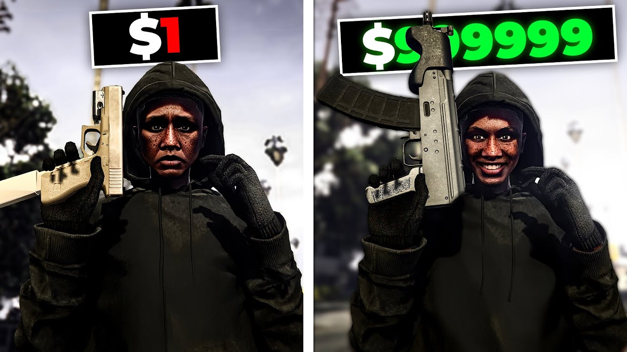 $1 to $1,000,000 GUN in GTA 5 RP