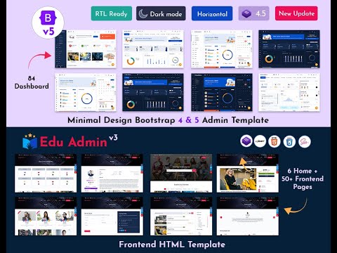 Education Dashboard WebApp Template Bootstrap 5 Admin Templates with LTR Dark