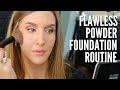 How to Apply POWDER FOUNDATION Without Looking Cakey | Routine for ANY Skin Type