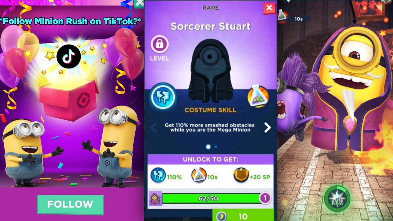 Minion rush Sorcerer Stuart Unlocked gameplay walkthrough YouTube
