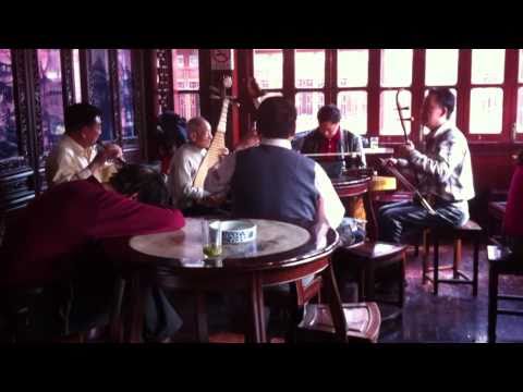 Chinese Traditional Band in the Huxingting Tea House, Yu Gardens, Old Town, Shanghai