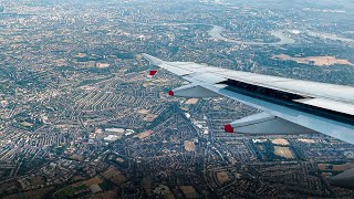 Incredible Approach Over London  A320 Landing into London Heathrow