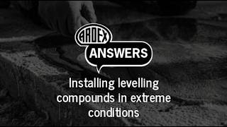 Installing Levelling Compounds in Extreme Conditions