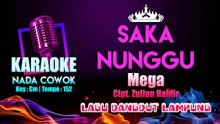 Saka Nunggu Karaoke Nada PRIA | Lagu Dangdut Lampung | Mega | Cipt. Zulian Haidir | Key : Cm