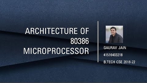 Architecture of 80386 Microprocessor