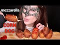 АСМР Мукбанг МОЦАРЕЛЛА КОРН ДОГИ/ASMR MUKBANG MOZZARELLA CORN DOGS *COOKING AND EATING*