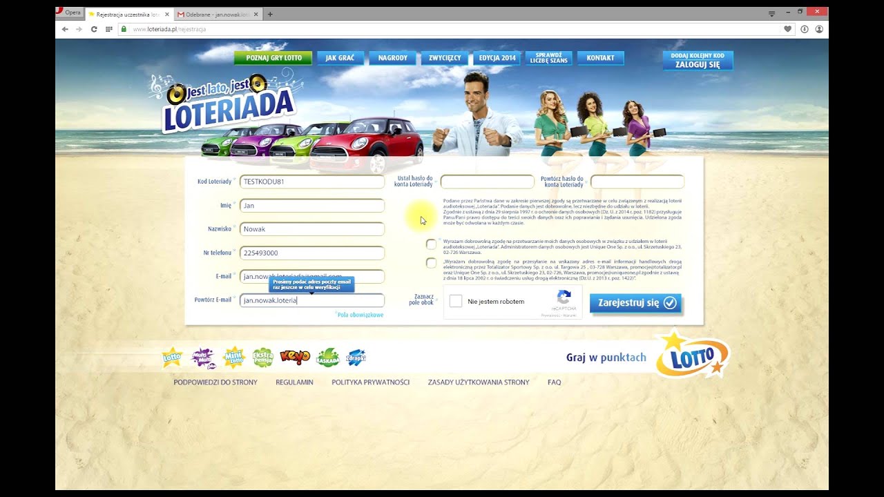 Pierwsza Rejestracja Loteriada Youtube Pierwsza Rejestracja Loteriada Youtube