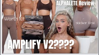 NEW AMPLIFY V2? Alphalete Amplify Contour Honest In Depth Review \& Try on haul | new activewear 2023