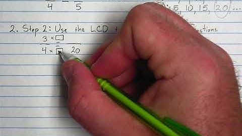 Lesson 3-5 : Subtracting Fractions with Unlike Denominators