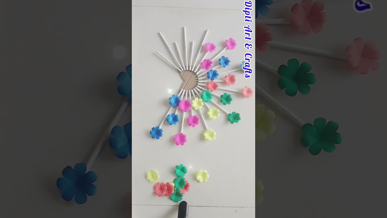 Amazing Paper Flower Wall Hanging using Newspaper 🗞️
