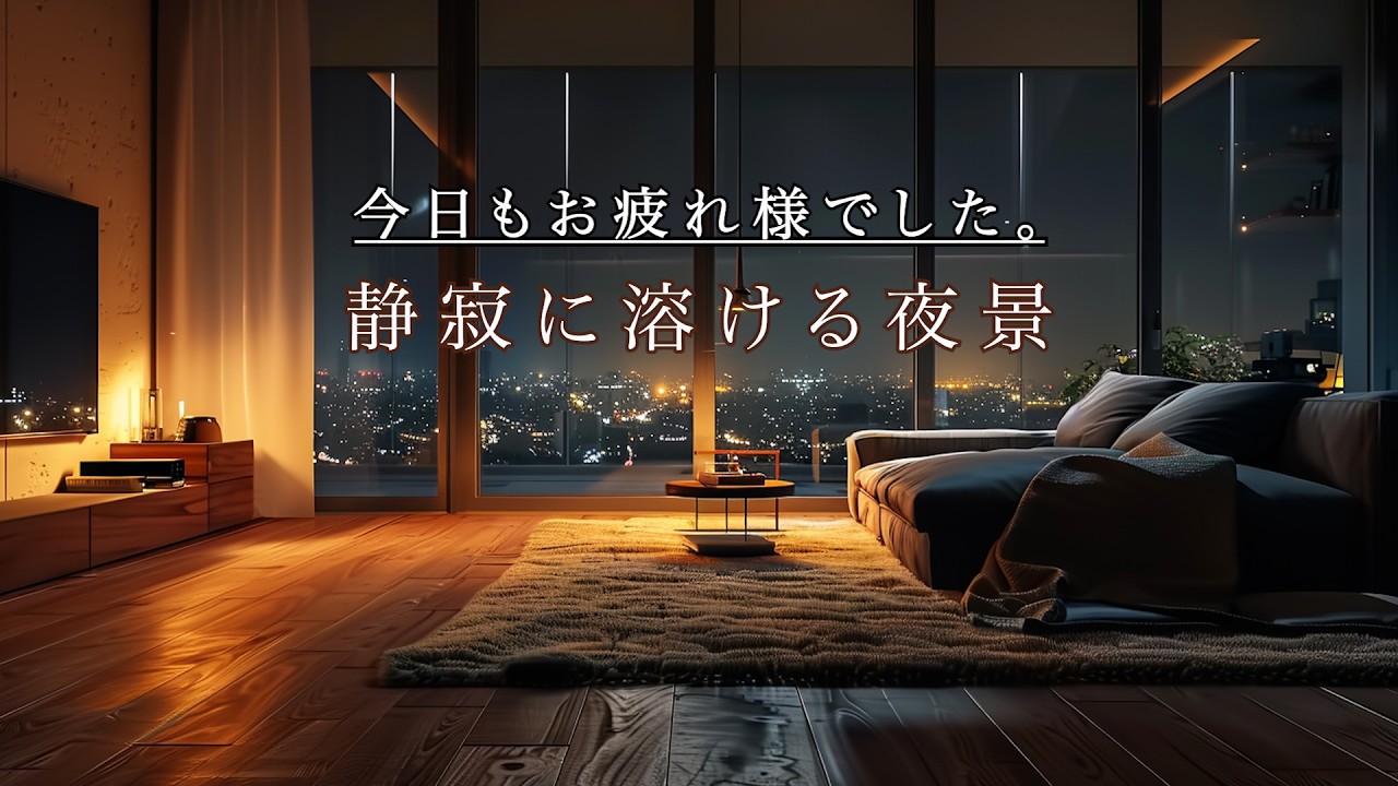 【癒やしBGM】今日もお疲れ様でした｜静寂に溶ける夜景の癒やし（ジャズピアノ）