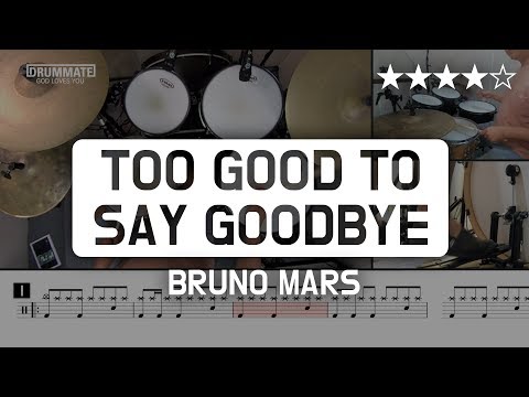Lv 13 Too Good To Say Goodbye Bruno Mars Pop Drum Cover Score Lessons Tutorial 