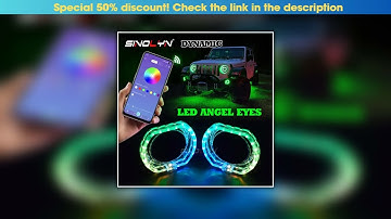 Exclusive Sinolyn RGB LED Angel Eyes Shrouds Dynamic Turn Signal Sequential Flowing Bezels For 2.5/