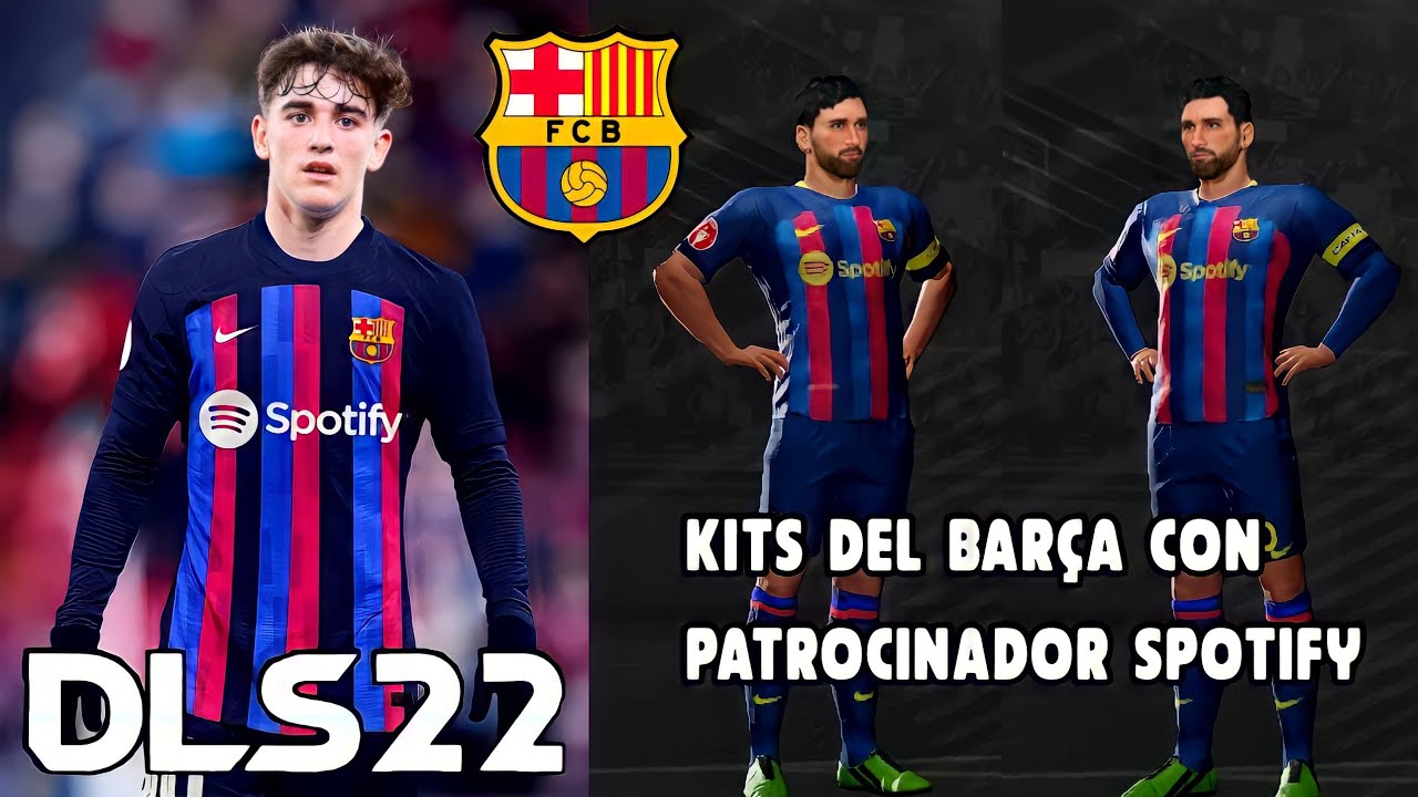 🔥Kits del FC Barcelona con Patrocinador de Spotify🔥 | Dream League Soccer 2022⚽
