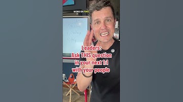 Leaders: Ask THIS question in your next 1:1 with your people 🙌🏻🔥 #motivation #management #tips101